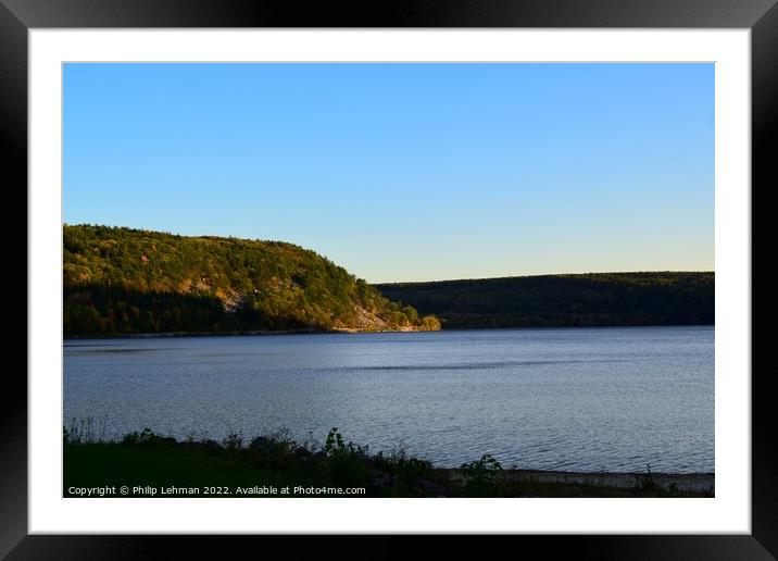 Devil's Lake October 18th (223A) Framed Mounted Print by Philip Lehman