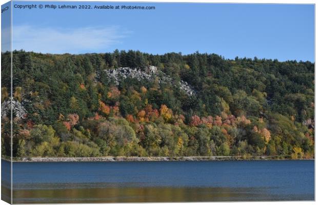 Devil's Lake October 18th (261A) Canvas Print by Philip Lehman