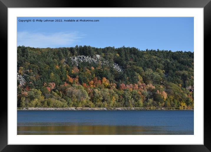 Devil's Lake October 18th (261A) Framed Mounted Print by Philip Lehman