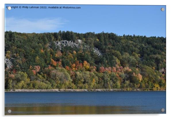 Devil's Lake October 18th (261A) Acrylic by Philip Lehman
