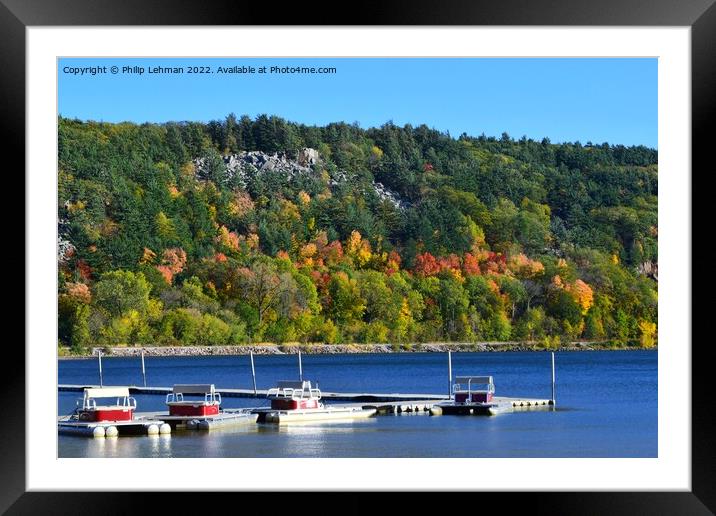 Devil's Lake October 18th (256A) Framed Mounted Print by Philip Lehman