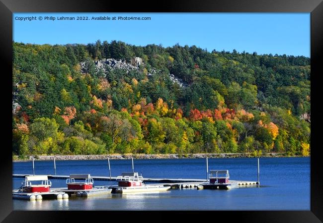 Devil's Lake October 18th (256A) Framed Print by Philip Lehman