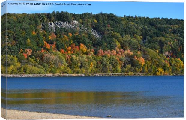 Devil's Lake October 18th (260A) Canvas Print by Philip Lehman