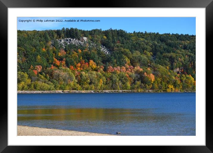 Devil's Lake October 18th (260A) Framed Mounted Print by Philip Lehman