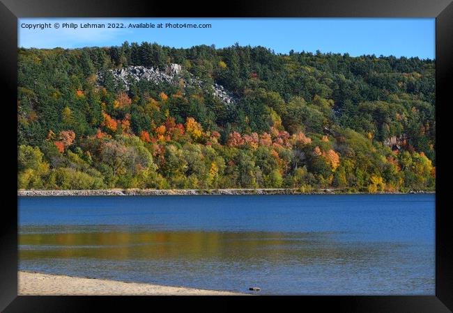 Devil's Lake October 18th (260A) Framed Print by Philip Lehman