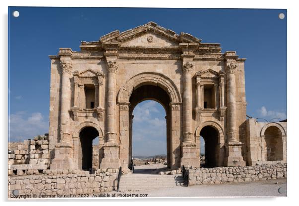 Arch of Hadrian in Jerash, Jordan Acrylic by Dietmar Rauscher