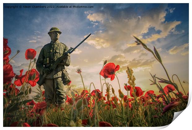 Lest We Forget  Print by Alison Chambers