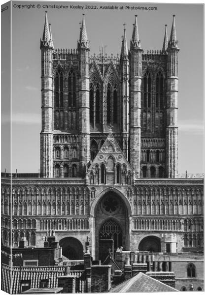 Lincoln Cathedral tower Canvas Print by Christopher Keeley