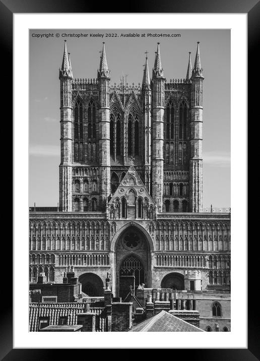 Lincoln Cathedral tower Framed Mounted Print by Christopher Keeley