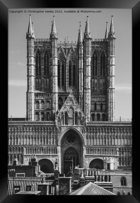 Lincoln Cathedral tower Framed Print by Christopher Keeley