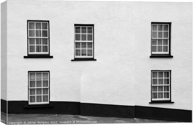 Five Windows, Devon Canvas Print by Adrian Burgess