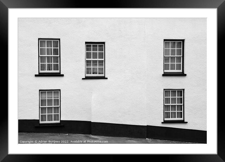 Five Windows, Devon Framed Mounted Print by Adrian Burgess