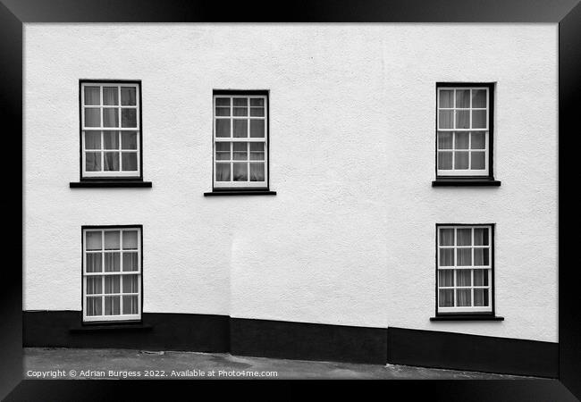 Five Windows, Devon Framed Print by Adrian Burgess