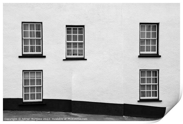 Five Windows, Devon Print by Adrian Burgess