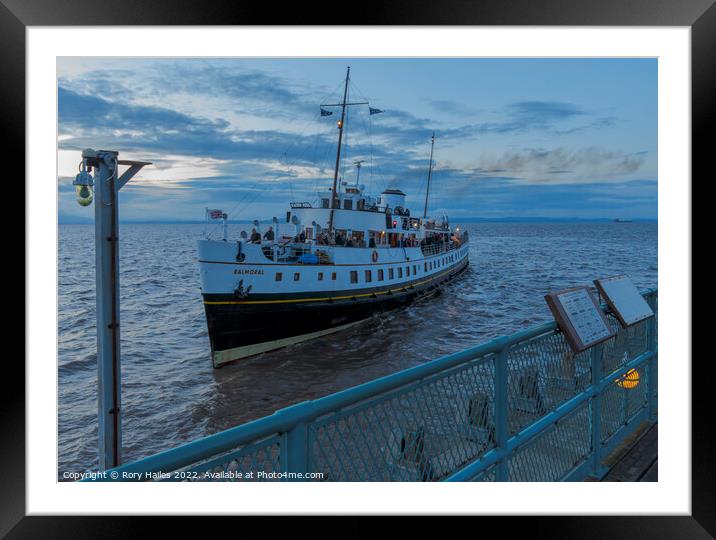 Clevedon Pier MV Balmoral returning from a trip Framed Mounted Print by Rory Hailes