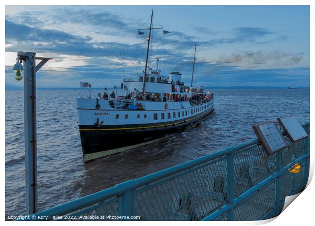 Clevedon Pier MV Balmoral returning from a trip Print by Rory Hailes
