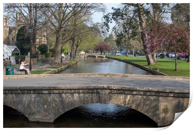 Bourton-on-the-Water in the Cotswolds Print by Christopher Keeley
