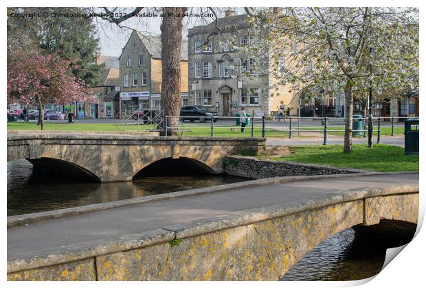 Bridges of Bourton-on-the-Water Print by Christopher Keeley