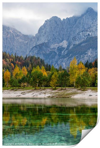 Lake Jasna (Jezero Jasna), Slovenia Print by Tamara Al Bahri