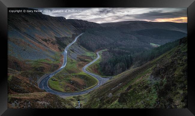 Bwlch Mountain Road, Wales Framed Print by Gary Parker
