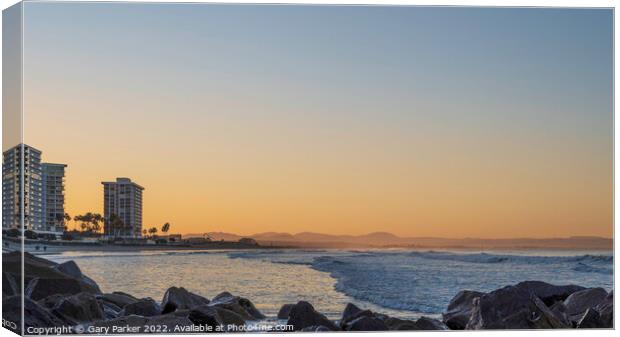 Coronado Beach Sunrise Canvas Print by Gary Parker