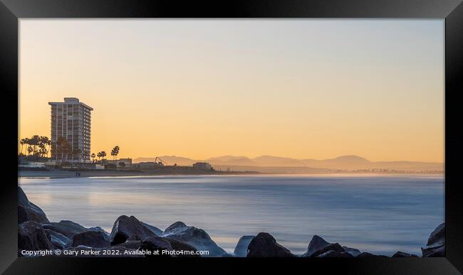 Coronado Beach Sunrise Framed Print by Gary Parker