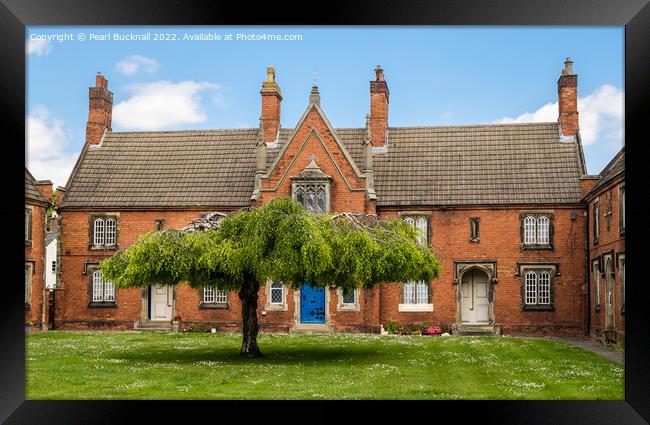 Almshouses in Spalding Lincolnshire Framed Print by Pearl Bucknall