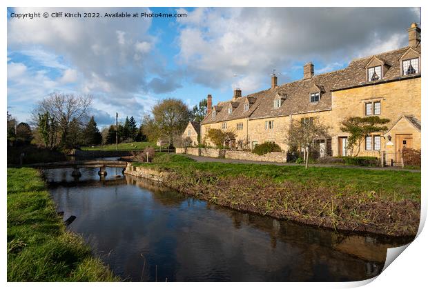 Lower Slaughter village Print by Cliff Kinch