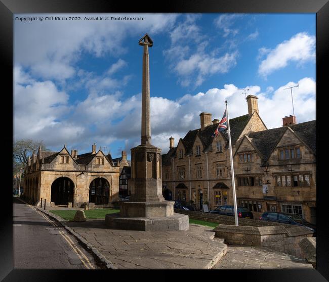 Market Hall and War Memorial Chipping Campden Framed Print by Cliff Kinch