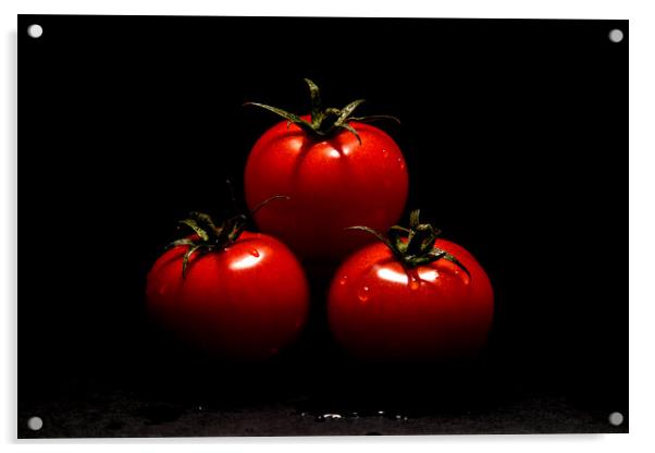  Tomatoes  Acrylic by Will Ireland Photography