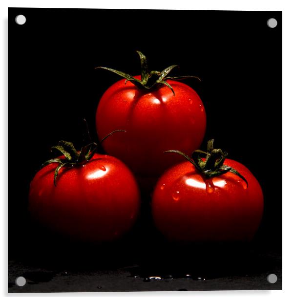  Tomatoes  Acrylic by Will Ireland Photography