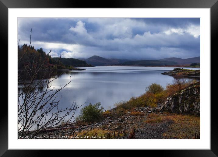 Stormy View Over Loch Doon Framed Mounted Print by Ann Biddlecombe
