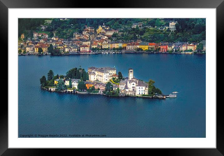 Picturesque of San Giuliano (Isola) Island in Ital Framed Mounted Print by Maggie Bajada