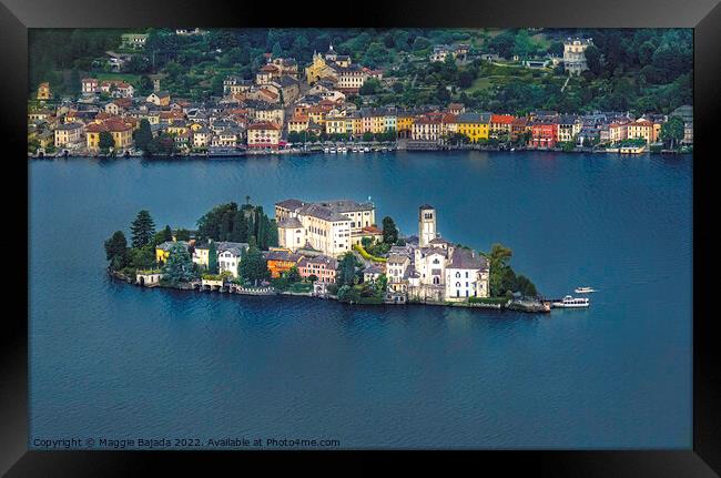 Picturesque of San Giuliano (Isola) Island in Italy. Framed Print by Maggie Bajada