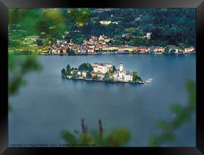 Picturesque of Orta San Giuliano Island in Italy. Framed Print by Maggie Bajada