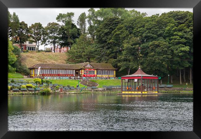 Peasholm Park Cafe Framed Print by Philip Brookes