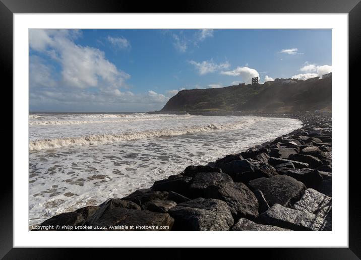 Scarborough Storm Framed Mounted Print by Philip Brookes