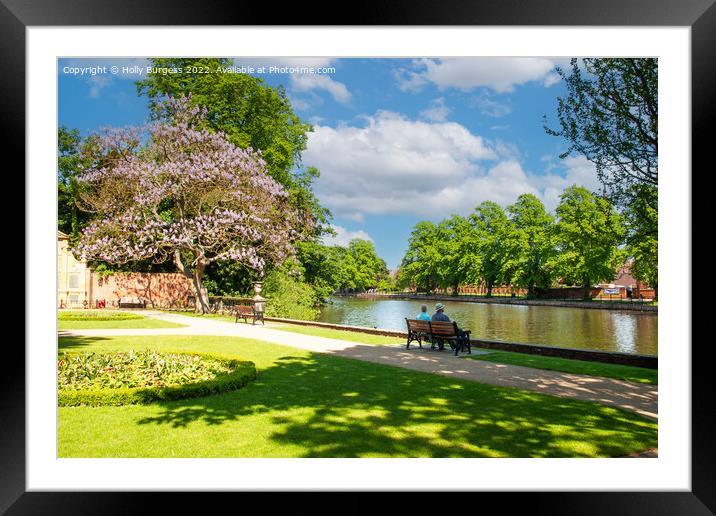 Lichfield Park over looking the river  Framed Mounted Print by Holly Burgess