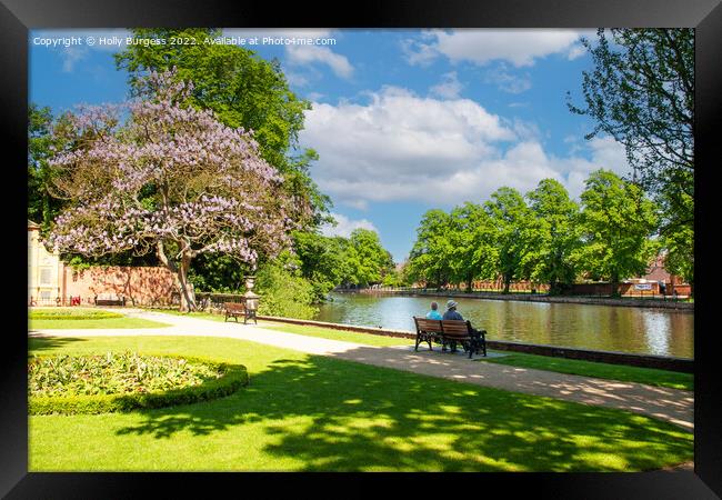 Lichfield Park over looking the river  Framed Print by Holly Burgess