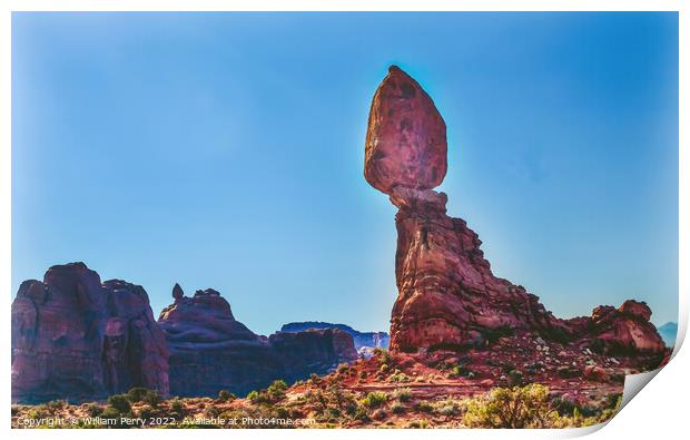 Balanced Rock Garden of Eden Arches National Park Moab Utah  Print by William Perry