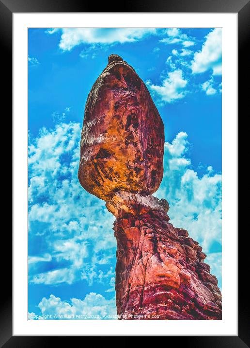 Balanced Rock Arches National Park Moab Utah  Framed Mounted Print by William Perry