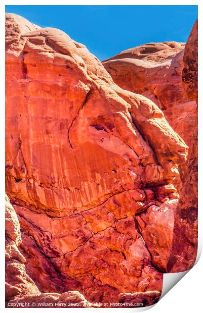  Rock Canyon Man Arches National Park Moab Utah  Print by William Perry