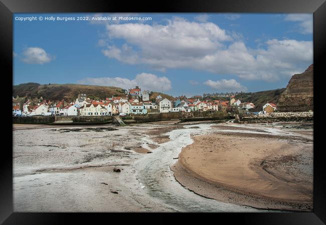 Staithes by the beach, well wroth the walk down for the view and peace  Framed Print by Holly Burgess
