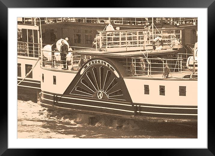 Waverley Paddle Steamer Framed Mounted Print by Steve Purnell