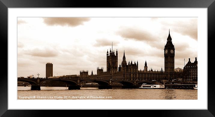 Houses of Parliament 2 Framed Mounted Print by Sharon Lisa Clarke