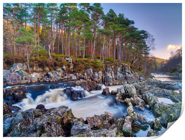 River Tummel near Pitlochry, Perthshire, Scotland Print by Navin Mistry