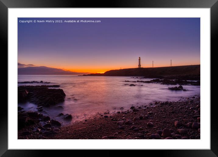 Aberdeen Bay Sunrise Framed Mounted Print by Navin Mistry