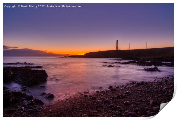 Aberdeen Bay Sunrise Print by Navin Mistry