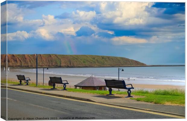 Filey Beach Canvas Print by Alison Chambers
