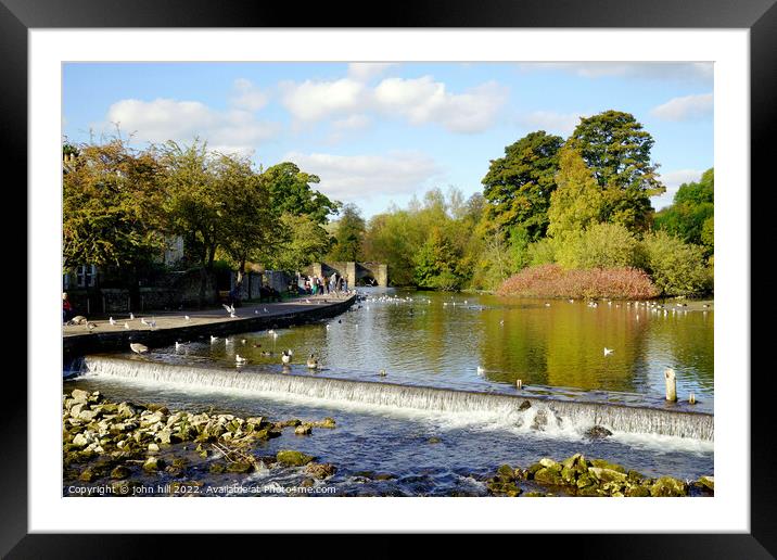 River Wye at Bakewell in Derbyshire Framed Mounted Print by john hill
